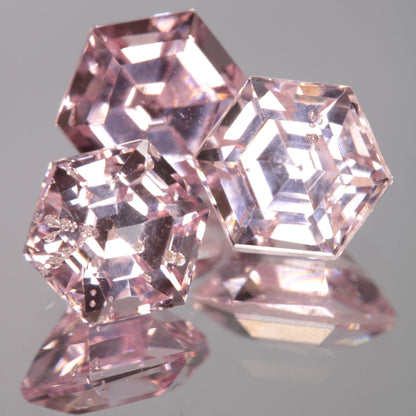 Faceted Titanium Sapphire Bubbly Hex Cut Gem