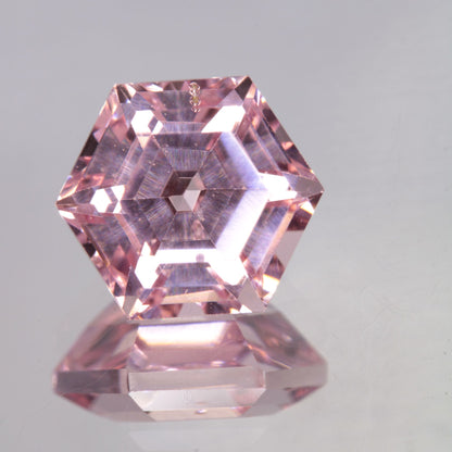 Faceted Titanium Sapphire Bubbly Hex Cut Gem