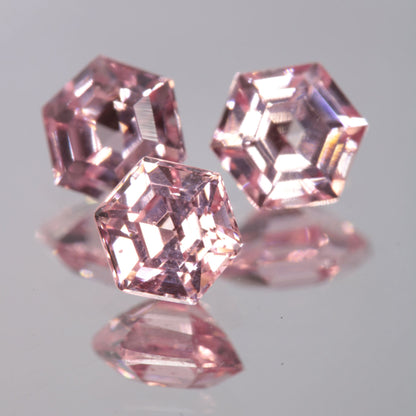 Faceted Titanium Sapphire Darker Hex Cut Gem