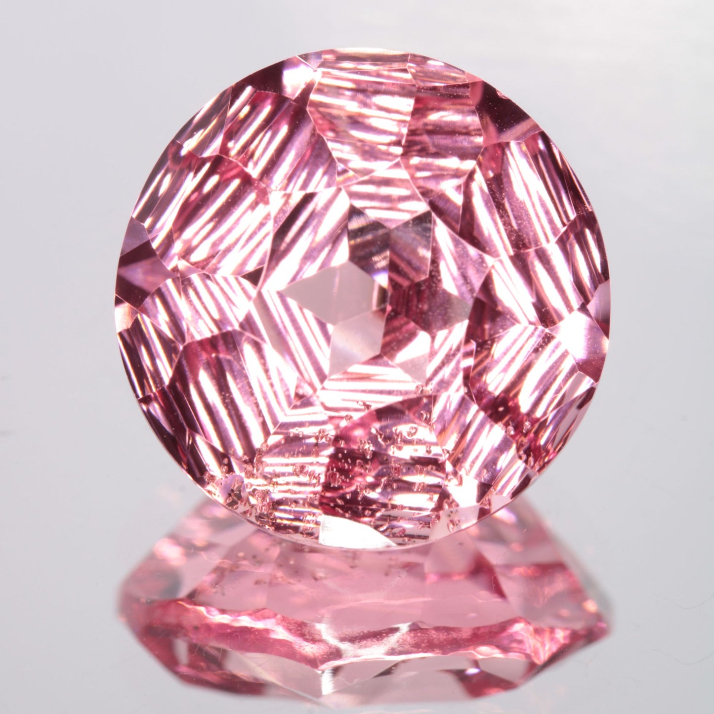 Fantasy Cut Laser Sapphire, Titanium Strawberry Sapphire