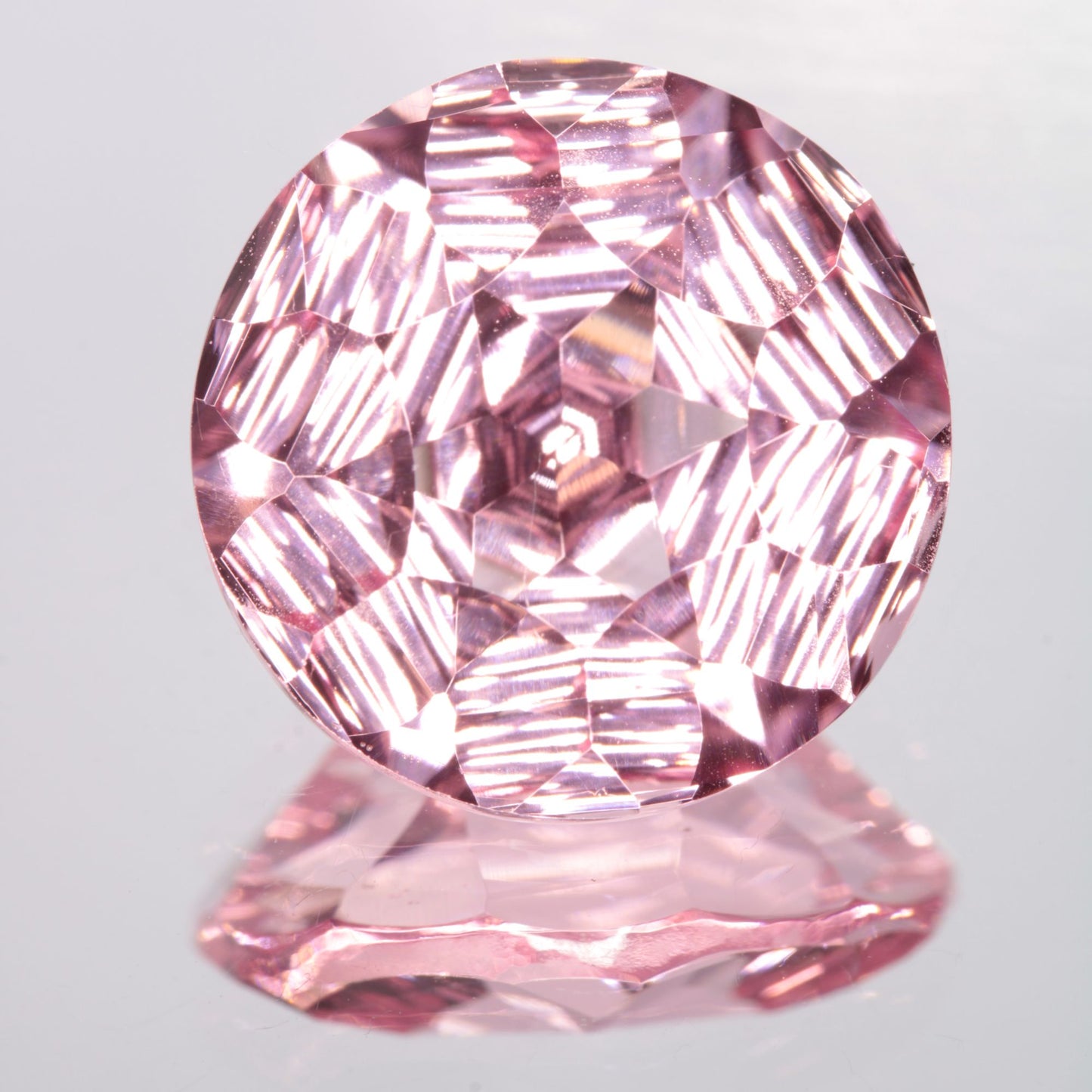 Fantasy Cut Laser Sapphire, Titanium Strawberry Sapphire
