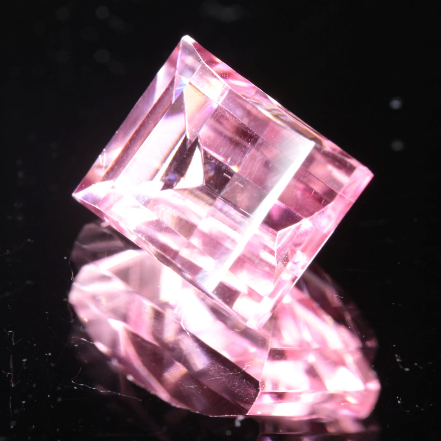 Fantasy Cut Laser Sapphire, Titanium Strawberry Sapphire