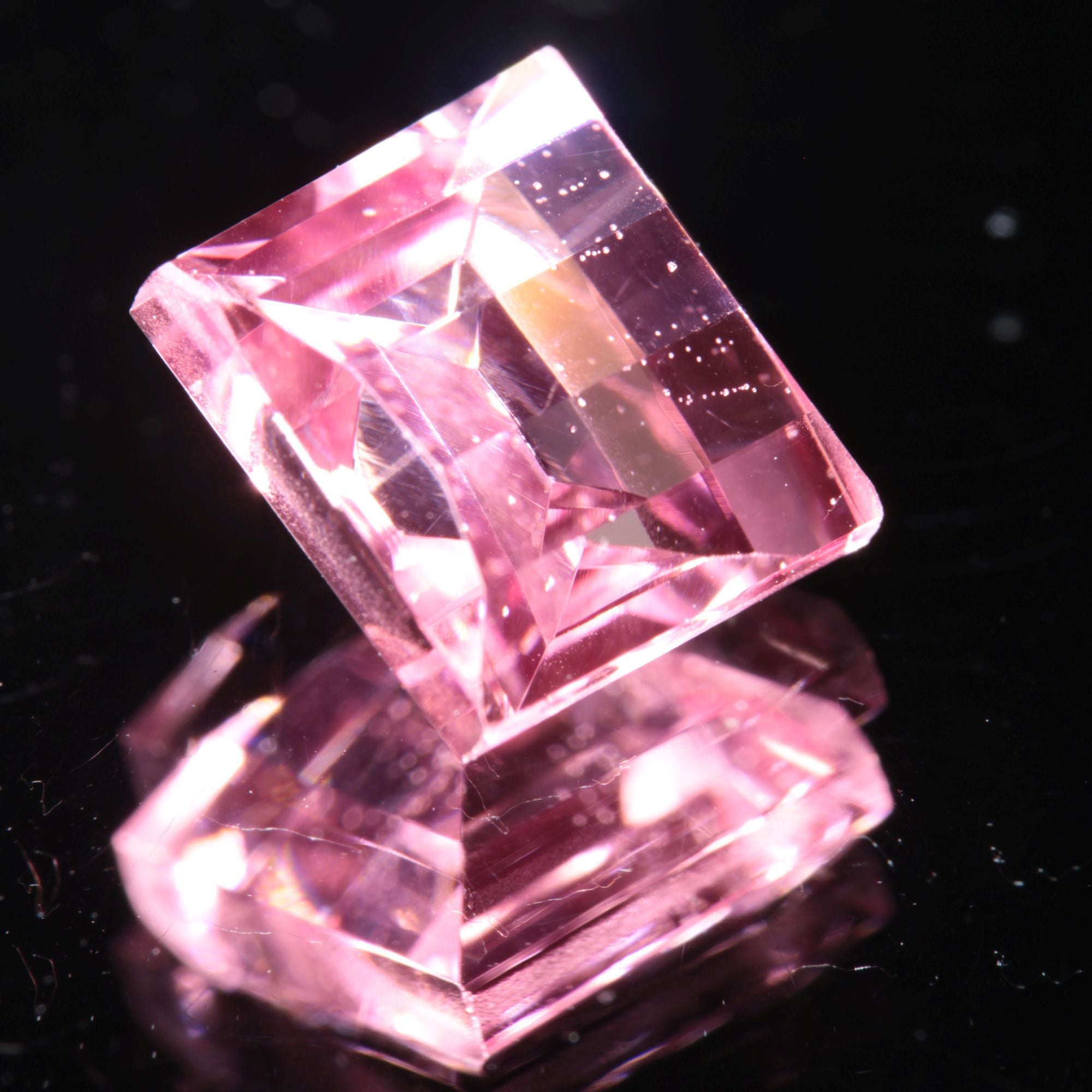 Fantasy Cut Laser Sapphire, Titanium Strawberry Sapphire