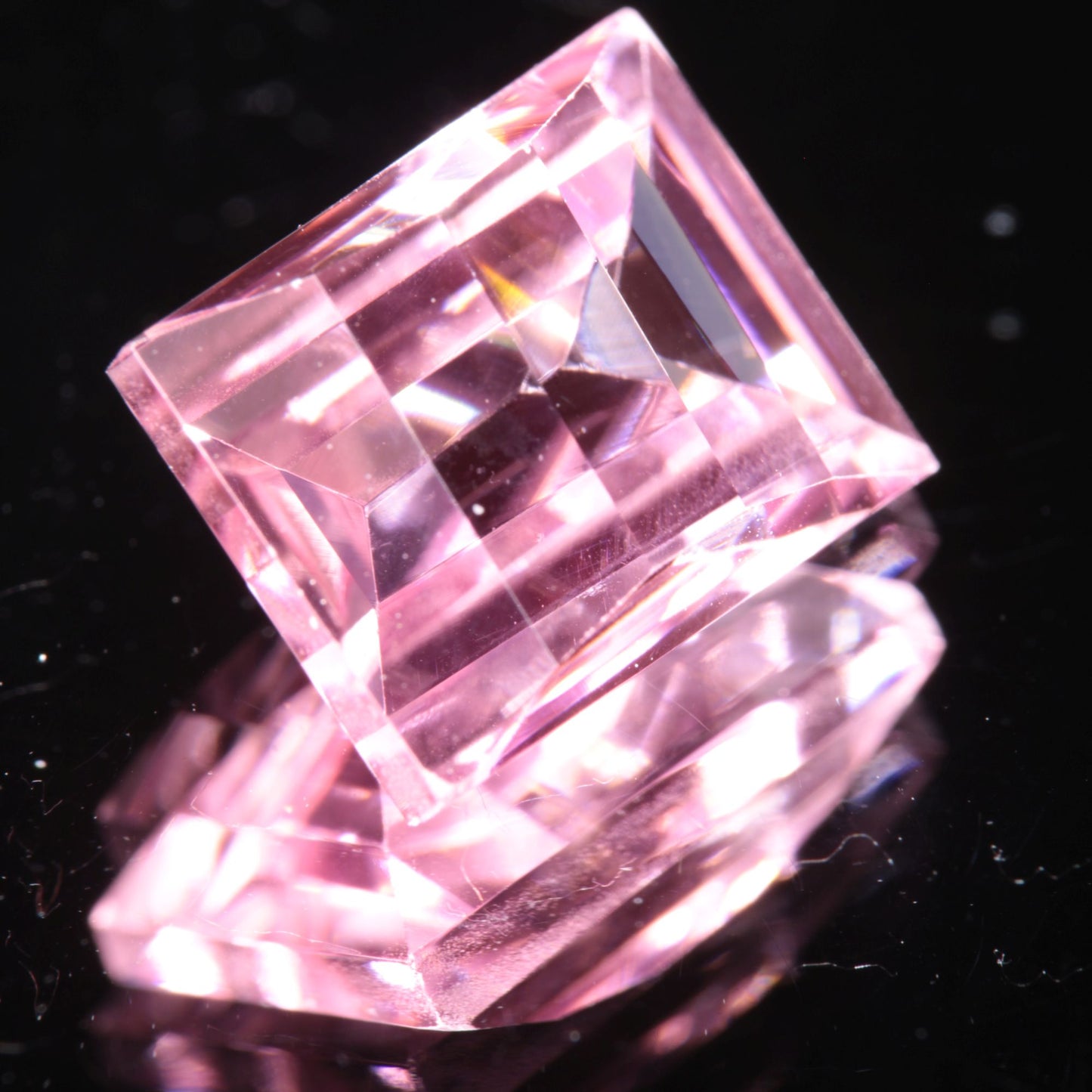 Fantasy Cut Laser Sapphire, Titanium Strawberry Sapphire