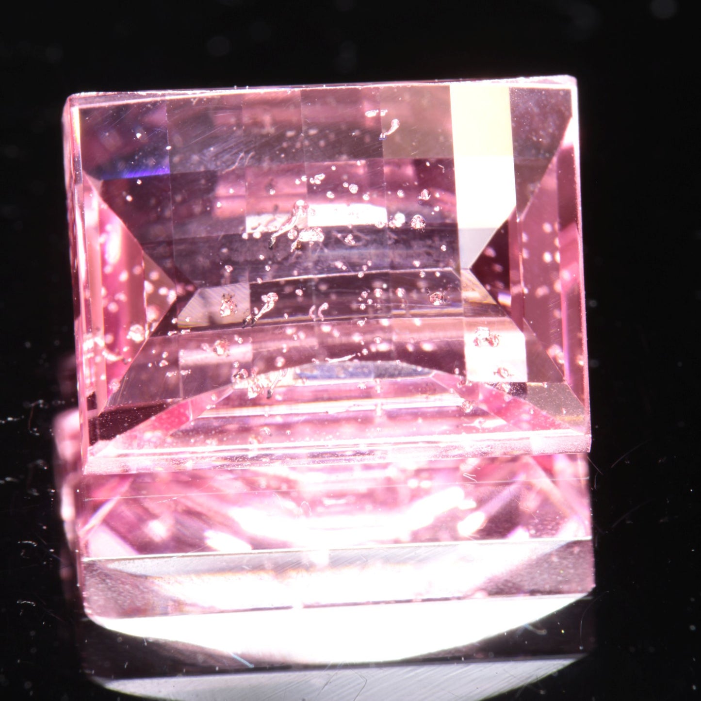 Fantasy Cut Laser Sapphire, Titanium Strawberry Sapphire