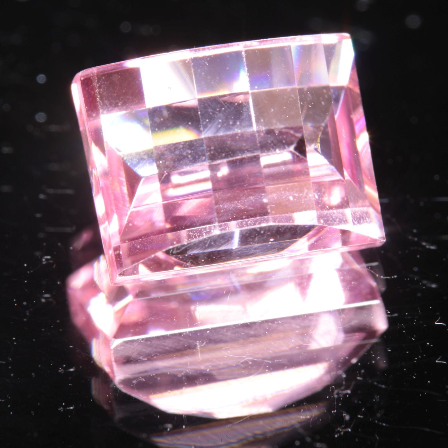 Fantasy Cut Laser Sapphire, Titanium Strawberry Sapphire