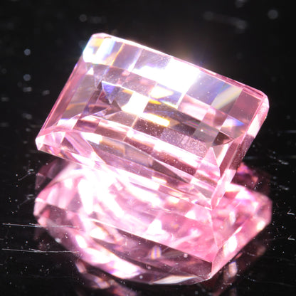 Fantasy Cut Laser Sapphire, Titanium Strawberry Sapphire