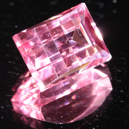 Fantasy Cut Laser Sapphire, Titanium Strawberry Sapphire