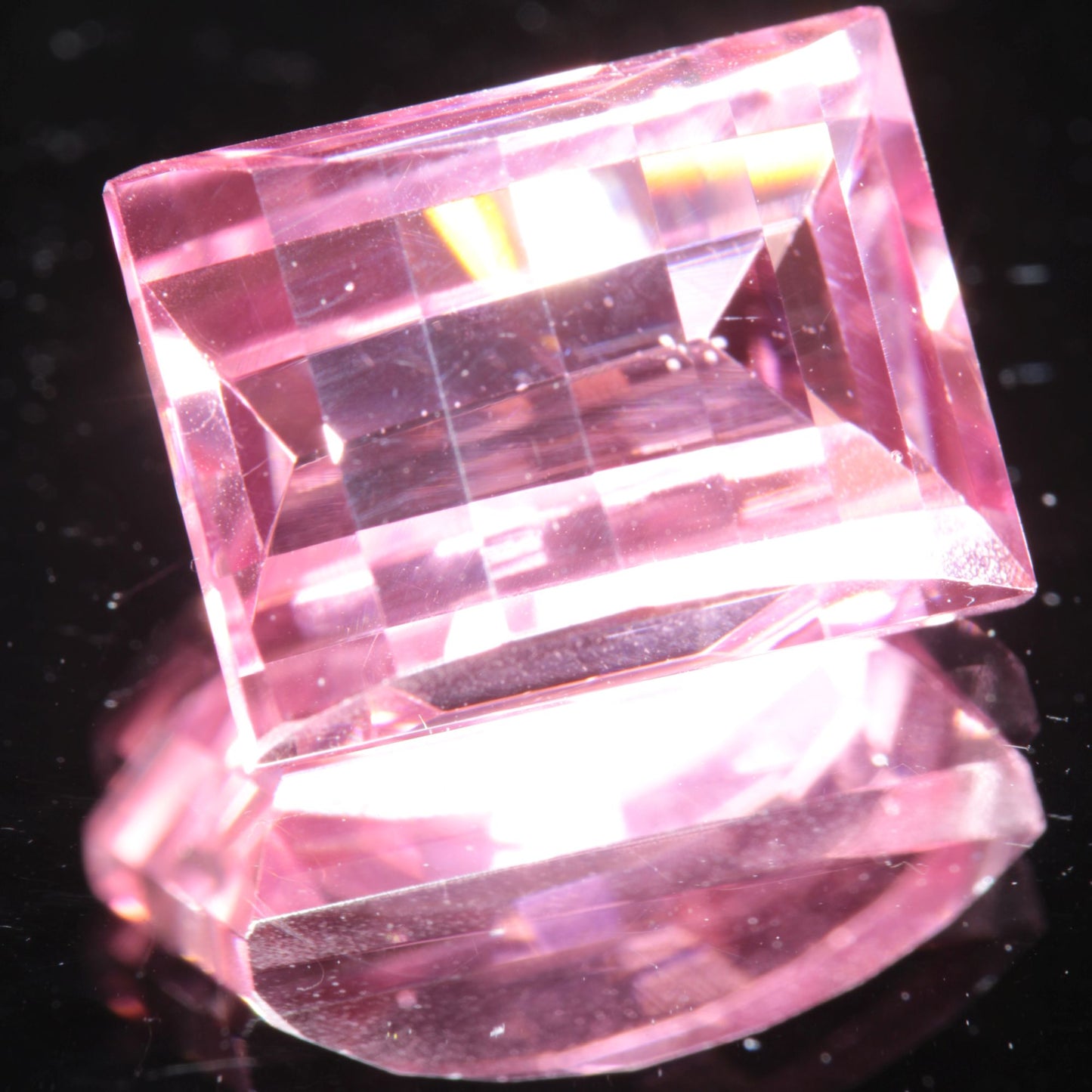 Fantasy Cut Laser Sapphire, Titanium Strawberry Sapphire