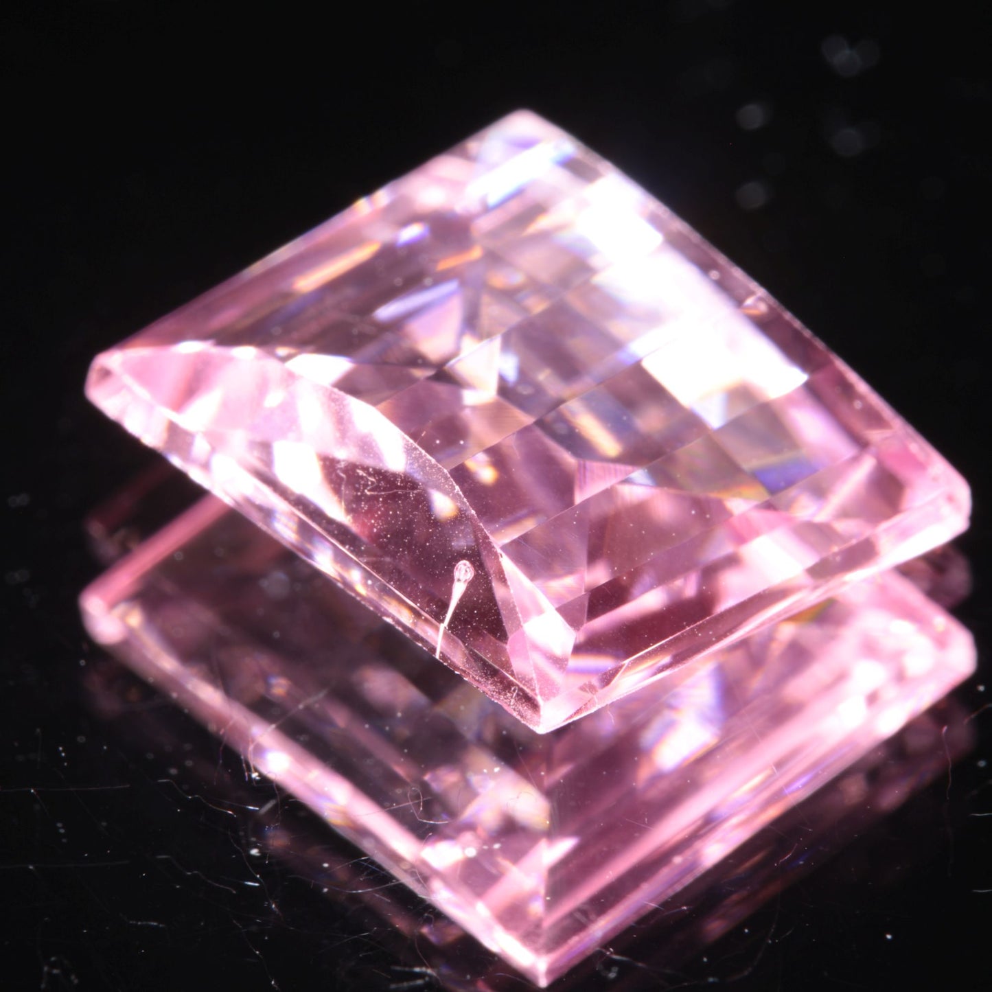 Fantasy Cut Laser Sapphire, Titanium Strawberry Sapphire