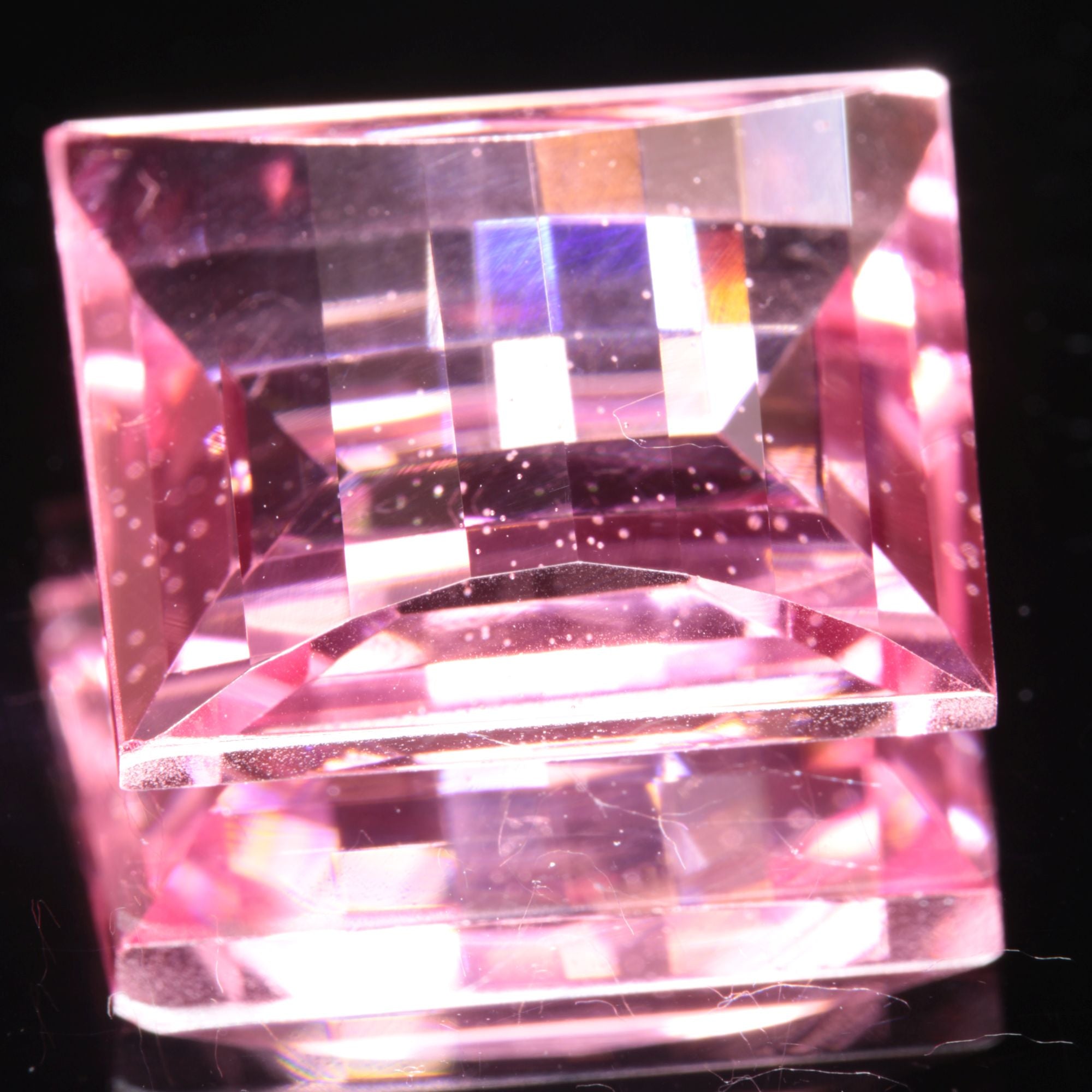 Fantasy Cut Laser Sapphire, Titanium Strawberry Sapphire