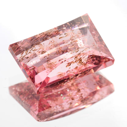 Fantasy Cut Laser Sapphire, Titanium Strawberry Sapphire
