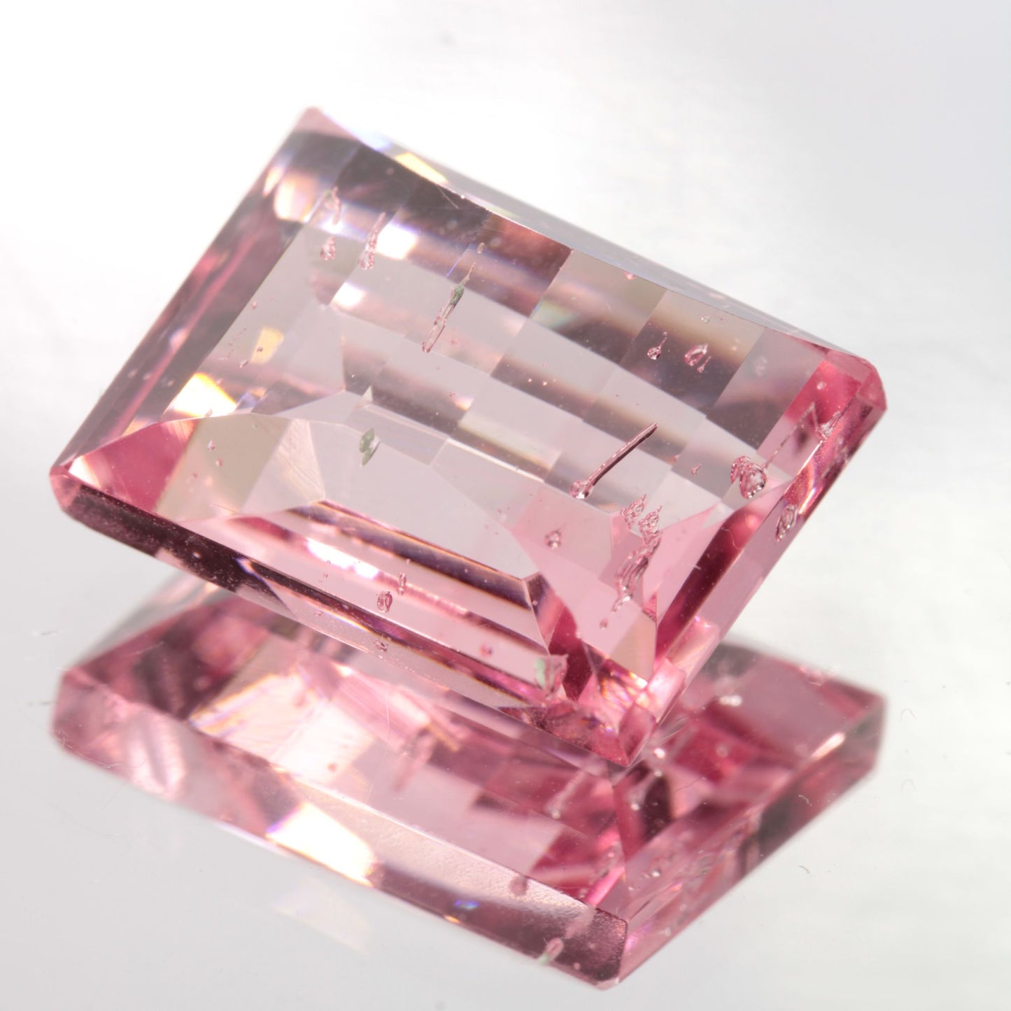 Fantasy Cut Laser Sapphire, Titanium Strawberry Sapphire