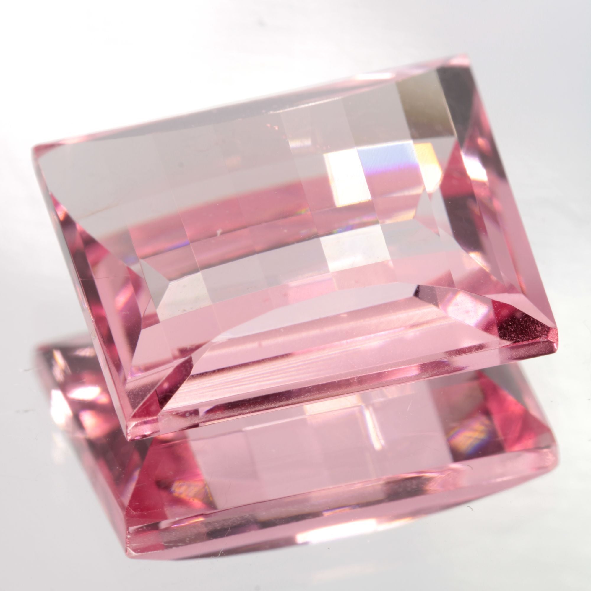 Fantasy Cut Laser Sapphire, Titanium Strawberry Sapphire