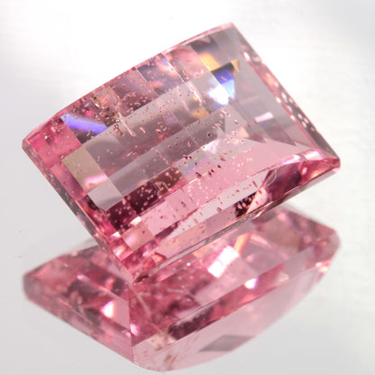 Fantasy Cut Laser Sapphire, Titanium Strawberry Sapphire