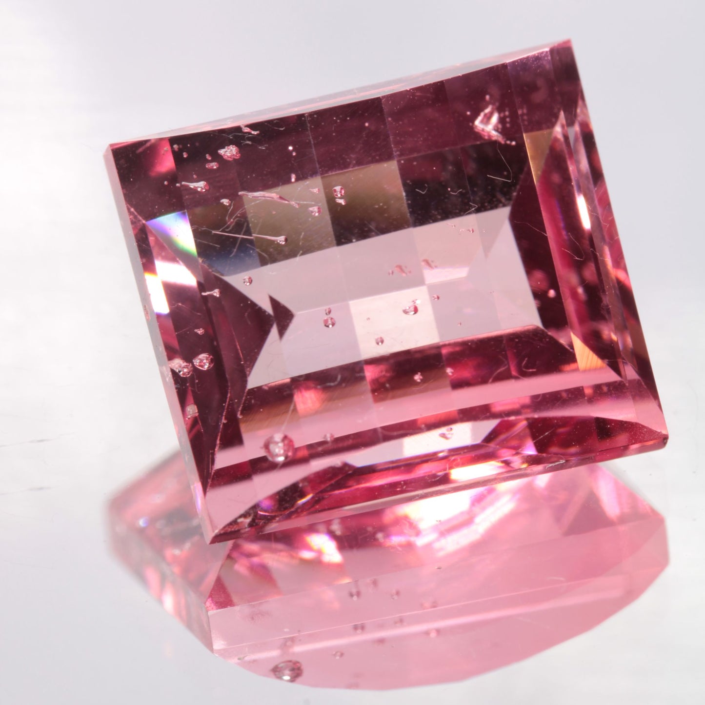 Fantasy Cut Laser Sapphire, Titanium Strawberry Sapphire