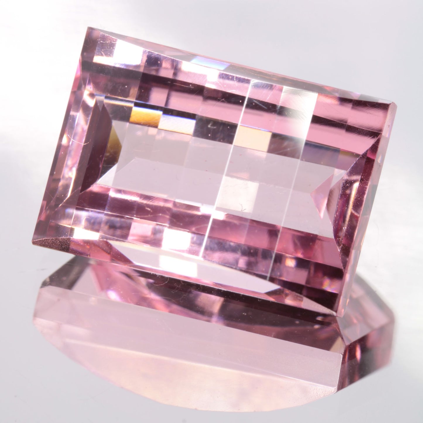 Fantasy Cut Laser Sapphire, Titanium Strawberry Sapphire