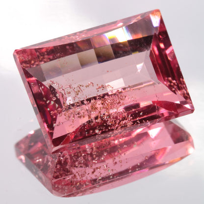 Fantasy Cut Laser Sapphire, Titanium Strawberry Sapphire