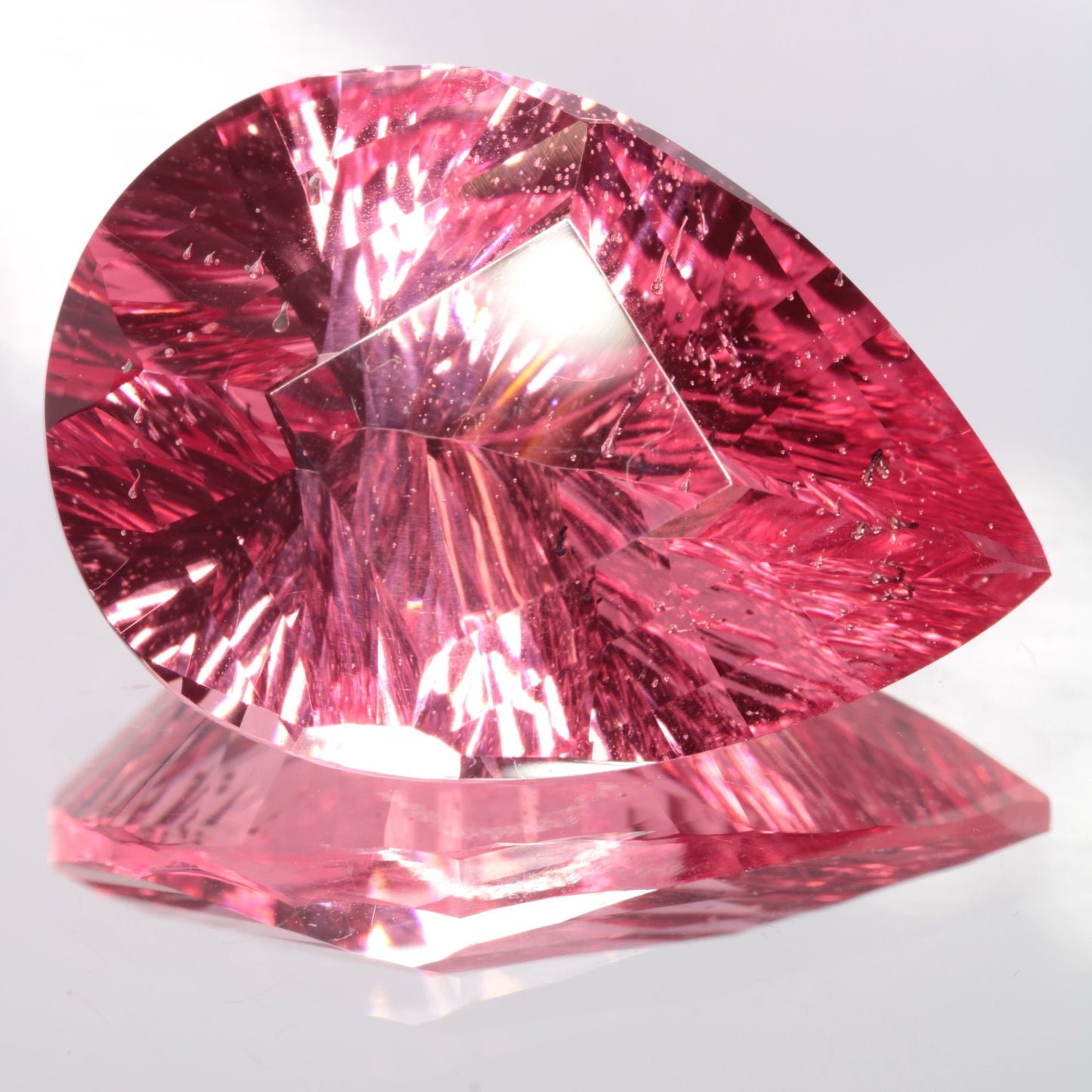 Fantasy Cut Laser Sapphire, Titanium Strawberry Sapphire