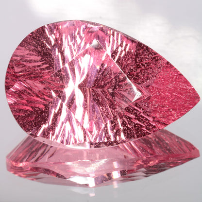 Fantasy Cut Laser Sapphire, Titanium Strawberry Sapphire