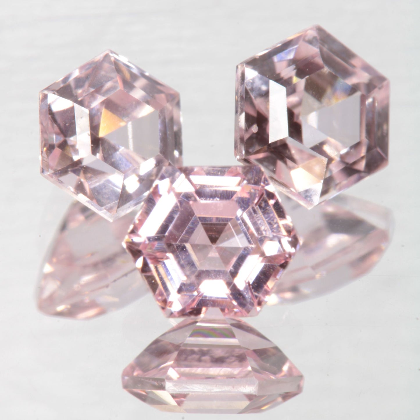 Faceted Titanium Sapphire Hex Cut Gem