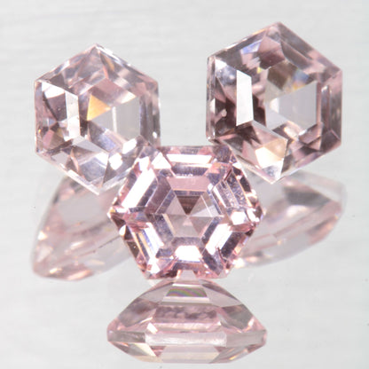 Faceted Titanium Sapphire Hex Cut Gem