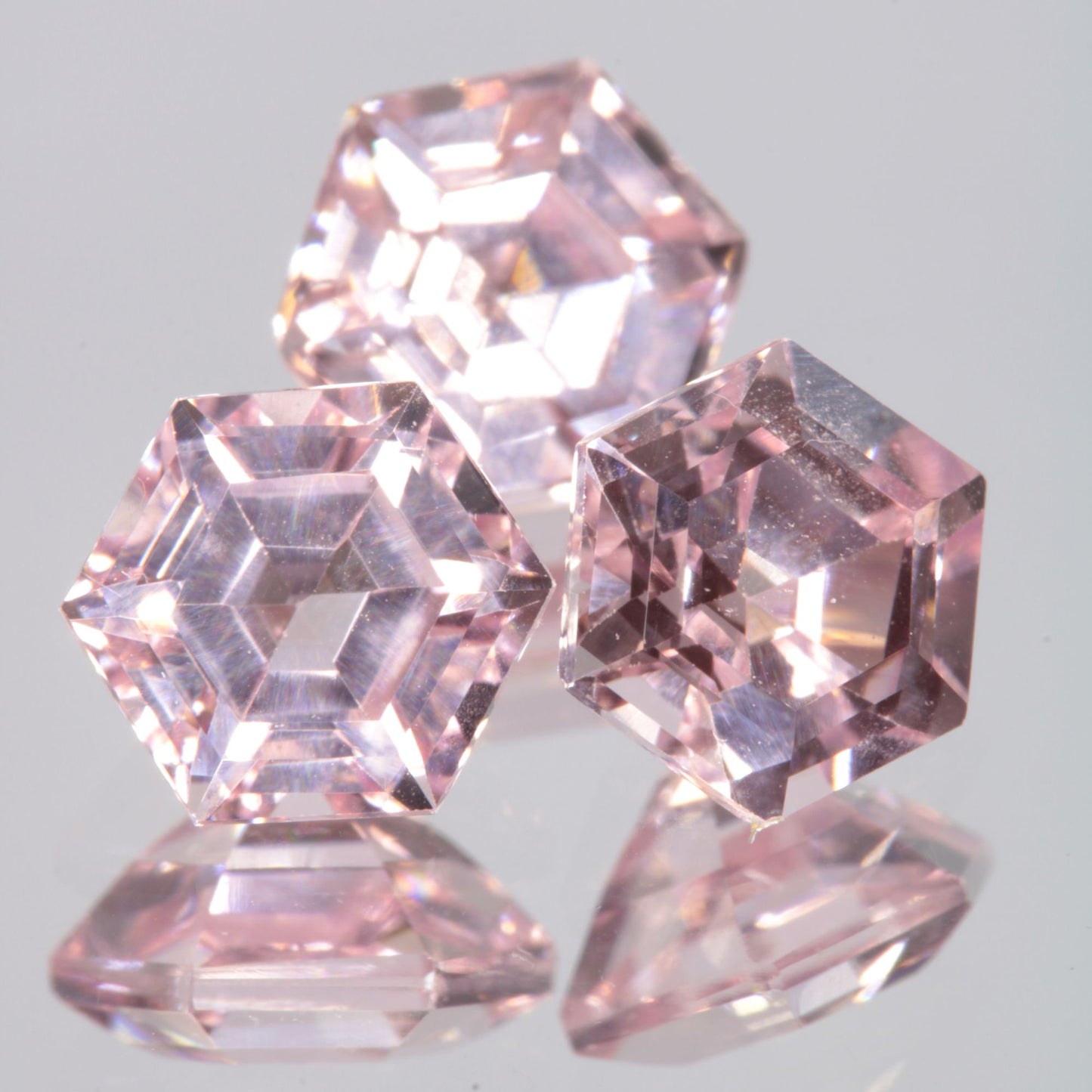 Faceted Titanium Sapphire Hex Cut Gem