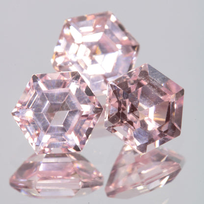 Faceted Titanium Sapphire Hex Cut Gem