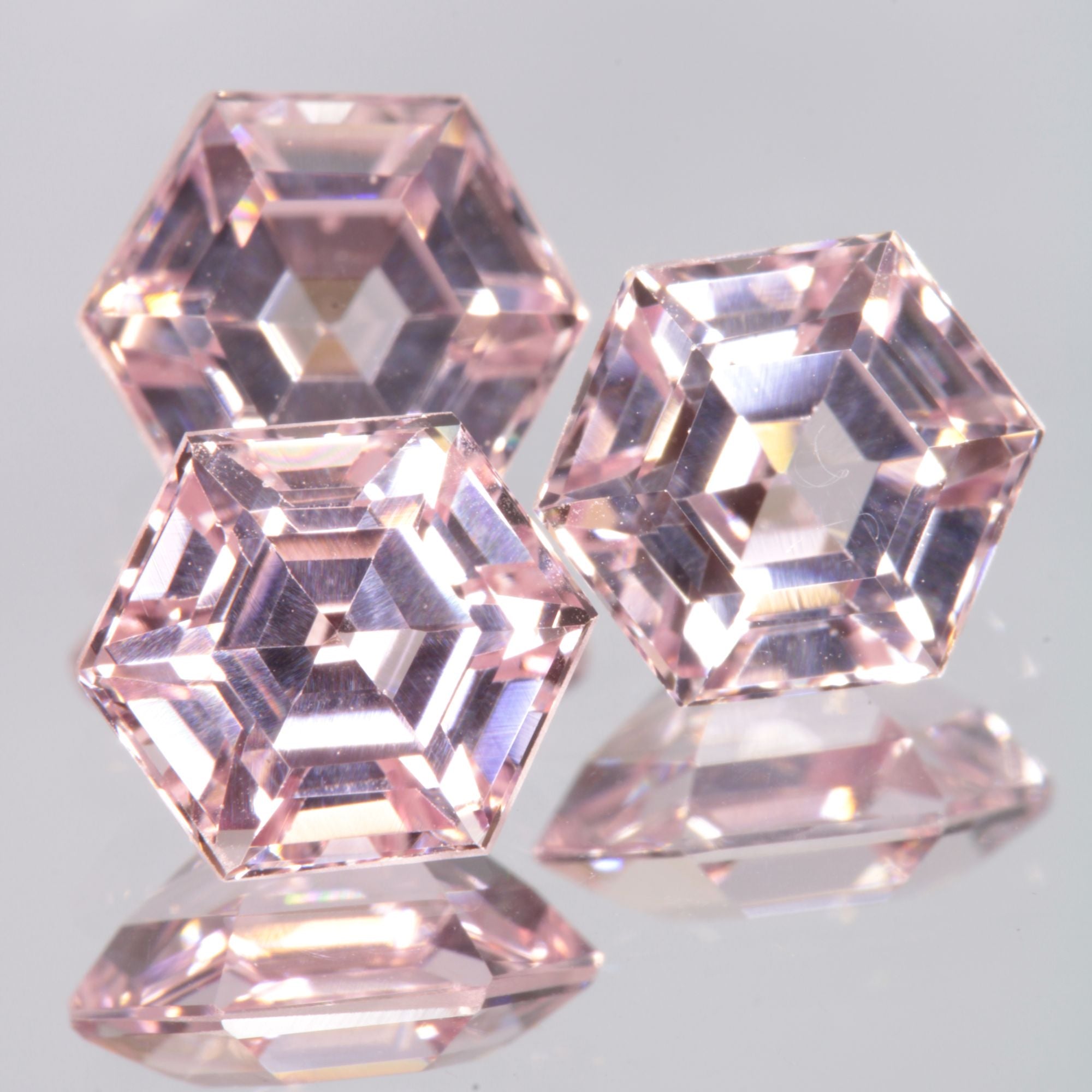 Faceted Titanium Sapphire Hex Cut Gem