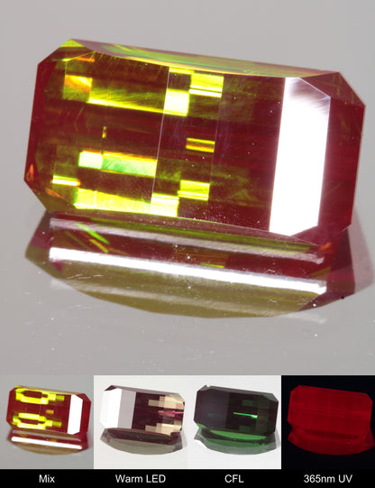Faceted Pixel Cut (Chipped) Christmas Garnet