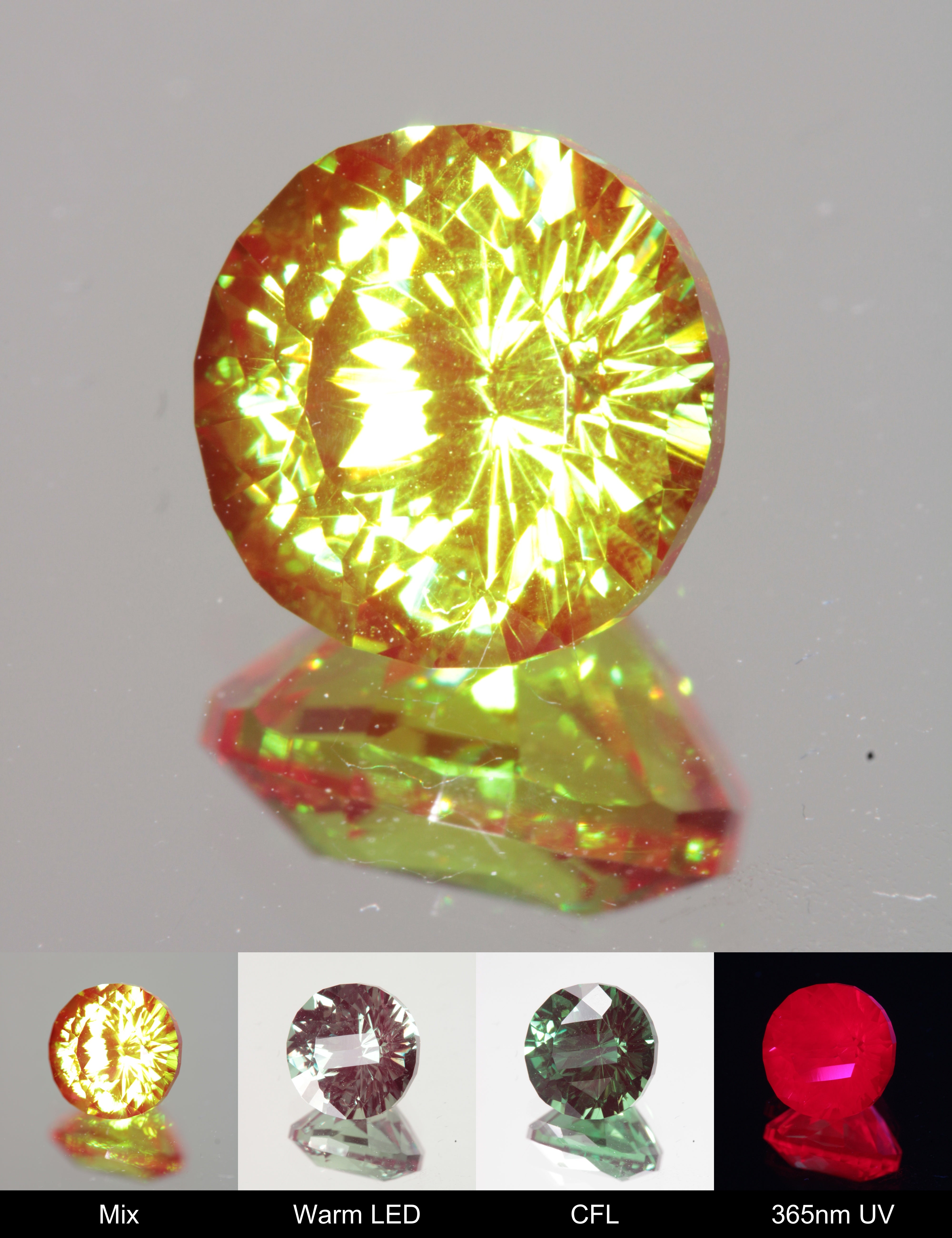 Faceted Dragon Eye Christmas Garnet