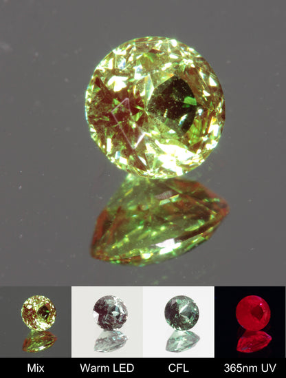 Faceted Round Christmas Garnet Gem