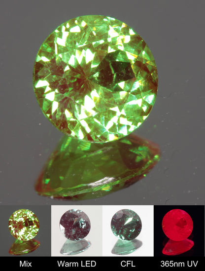 Faceted Round Christmas Garnet Gem