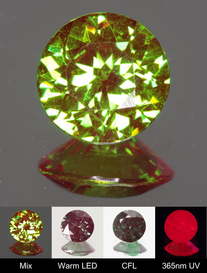 Faceted Round Christmas Garnet Gem