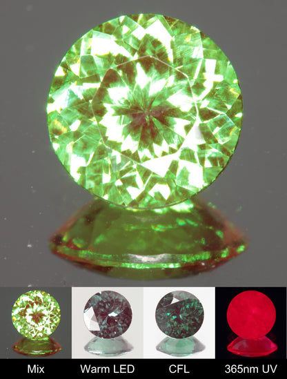 Faceted Round Christmas Garnet Gem
