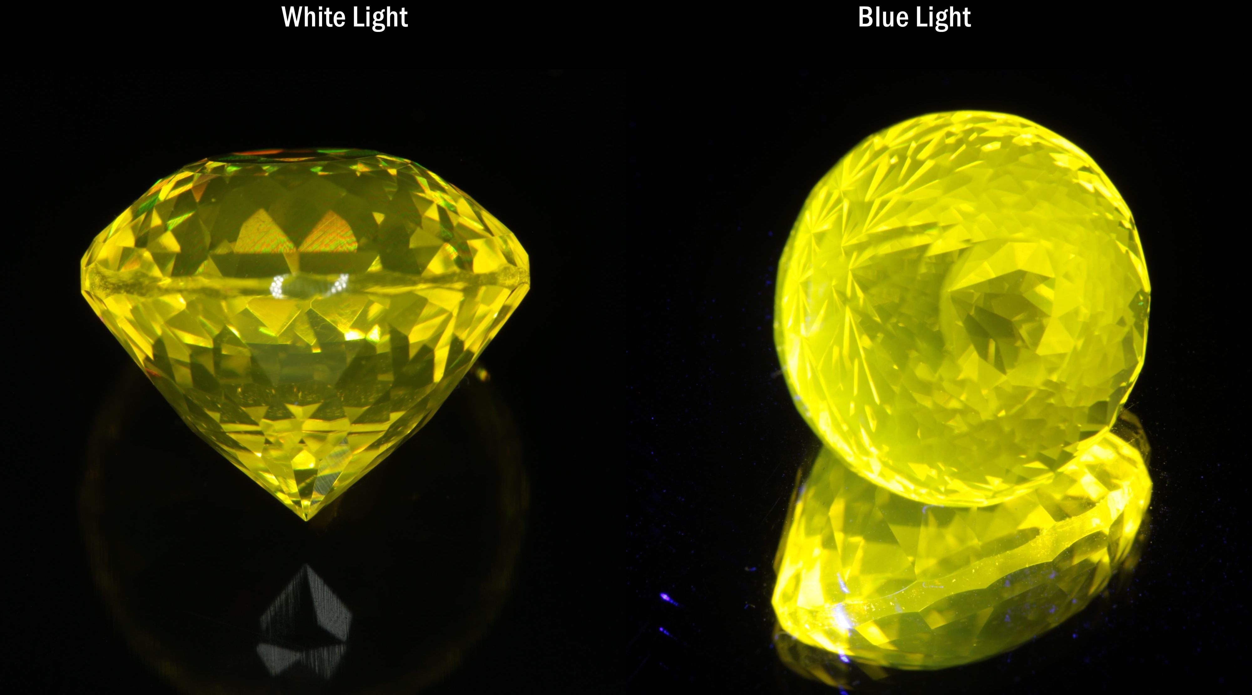 Bright Yellow Ce:YAG Round Gemstone