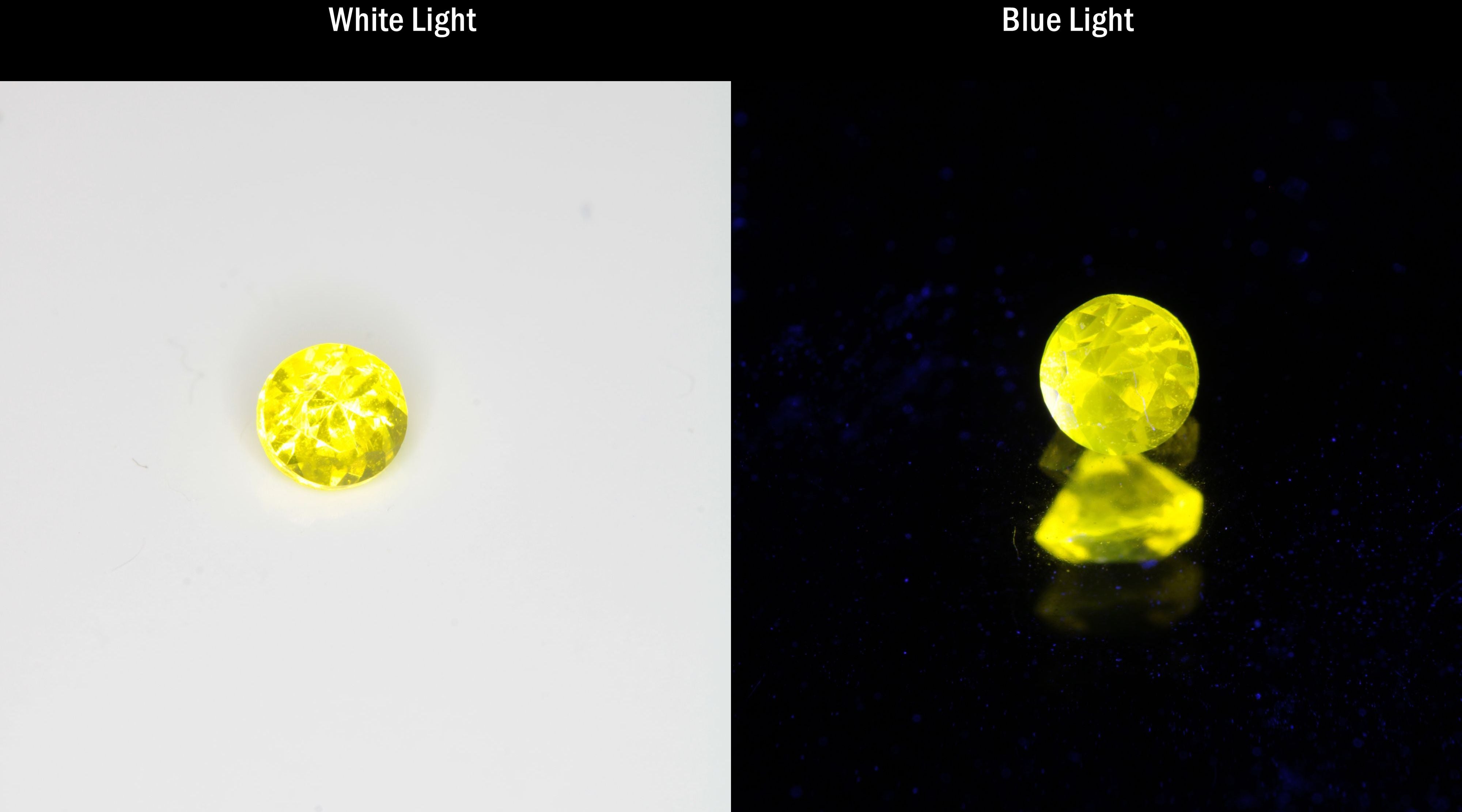 Bright Yellow Ce:YAG Round Gemstone