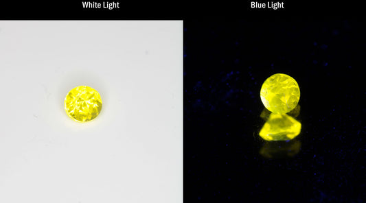 Bright Yellow Ce:YAG Round Gemstone