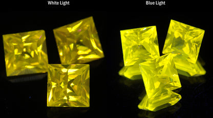 Bright Yellow Ce:YAG Square Gemstone
