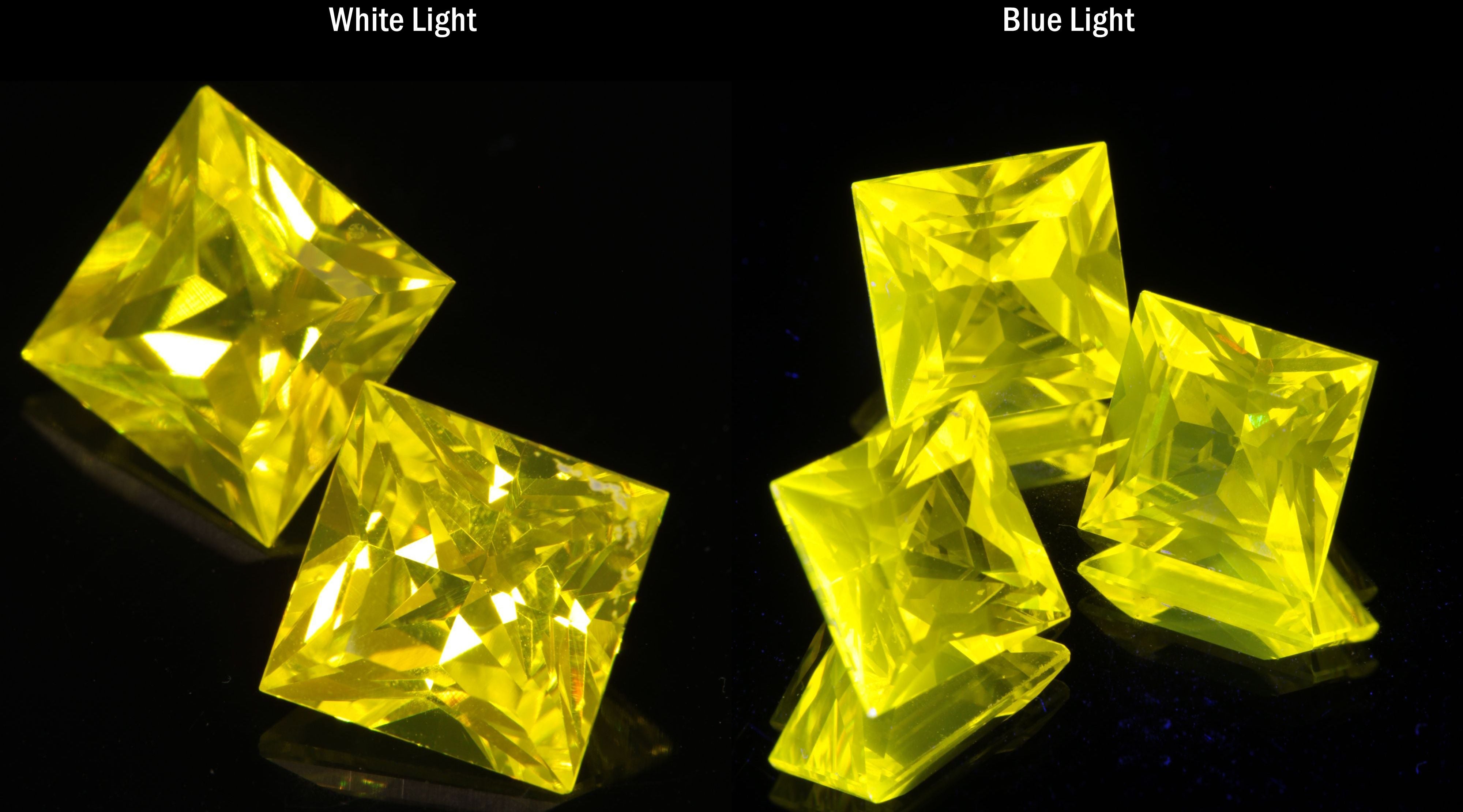 Bright Yellow Ce:YAG Square Gemstone