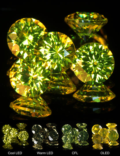 Golden Laser Garnet Faceted Stones, Ce+Nd YAG