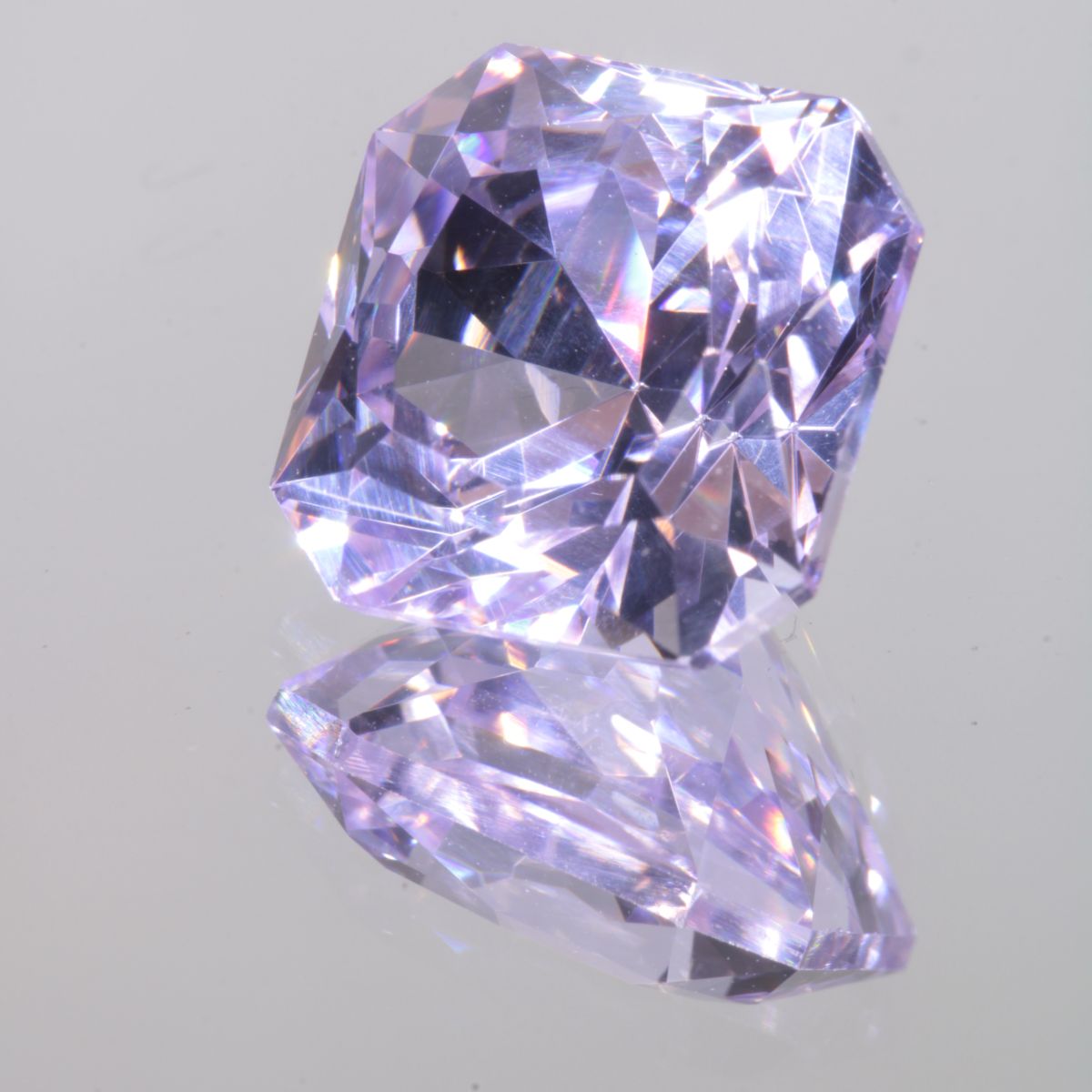Faceted Square Pure Nd:YAG Gem