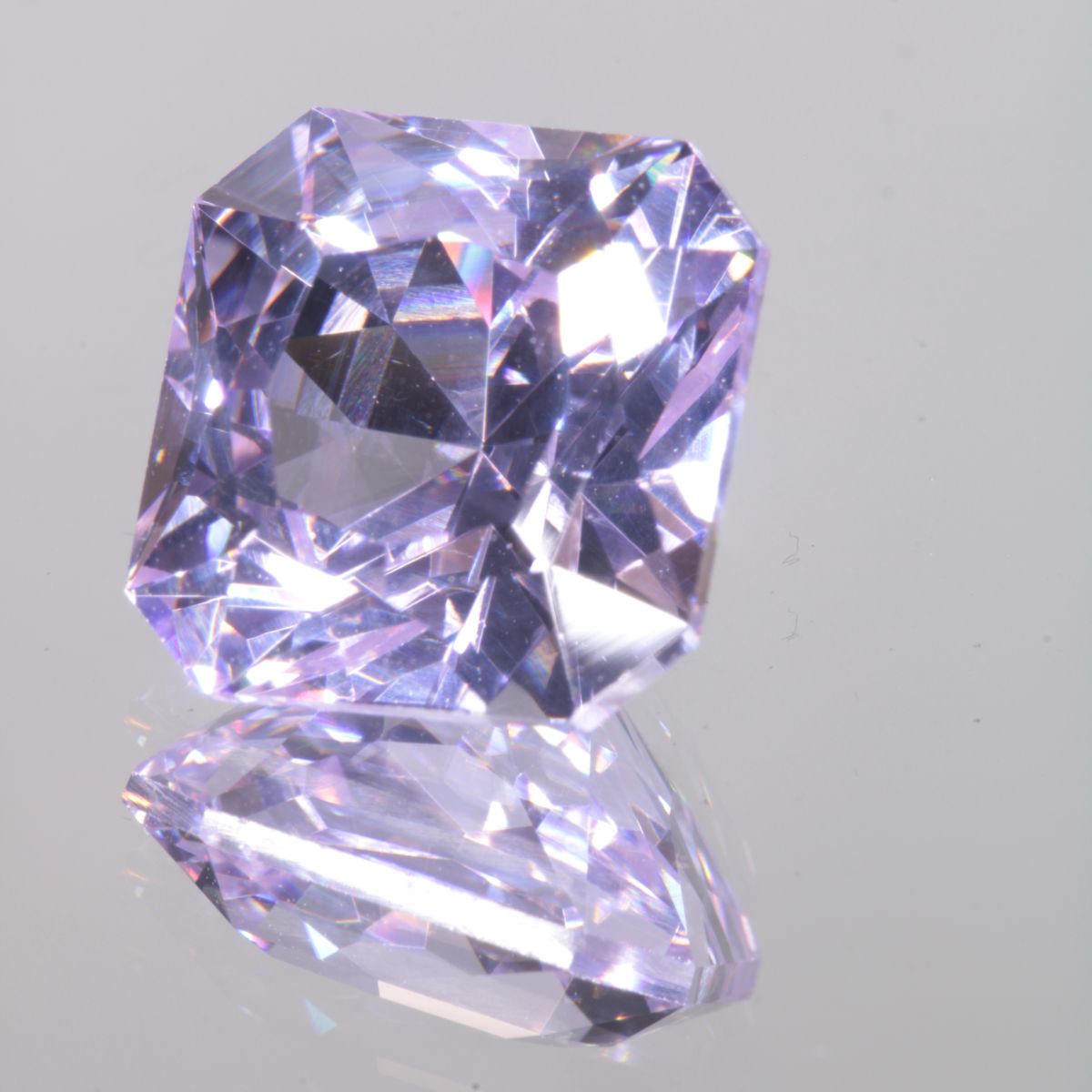 Faceted Square Pure Nd:YAG Gem