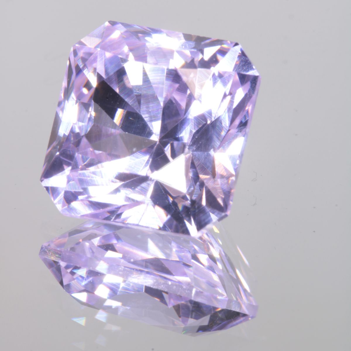 Faceted Square Pure Nd:YAG Gem
