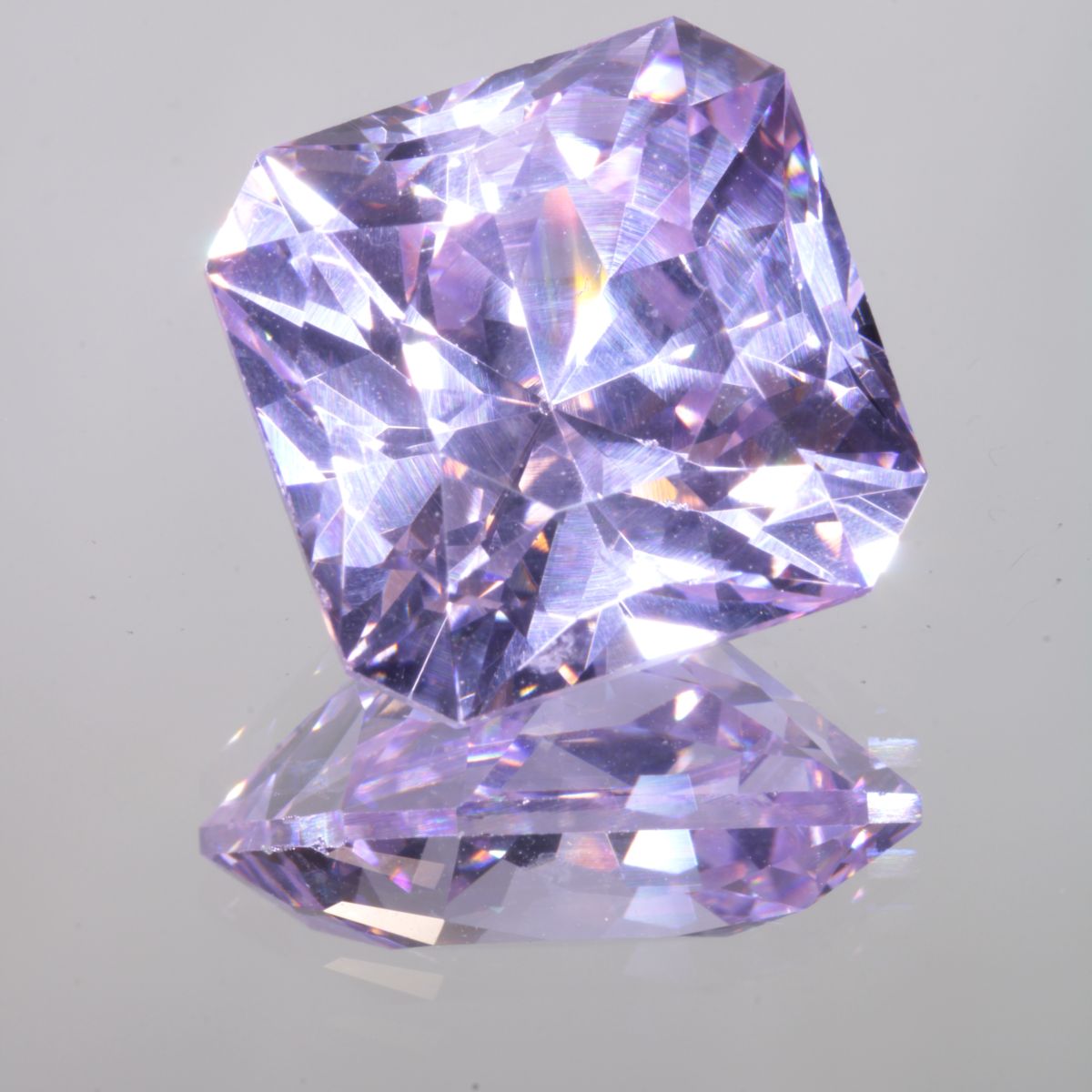 Faceted Square Pure Nd:YAG Gem