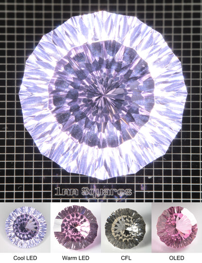 Faceted Nd:YAG Fantasy Round Gemstone