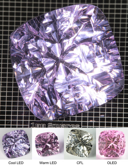 Faceted Nd:YAG Fantasy Cushion Gemstone
