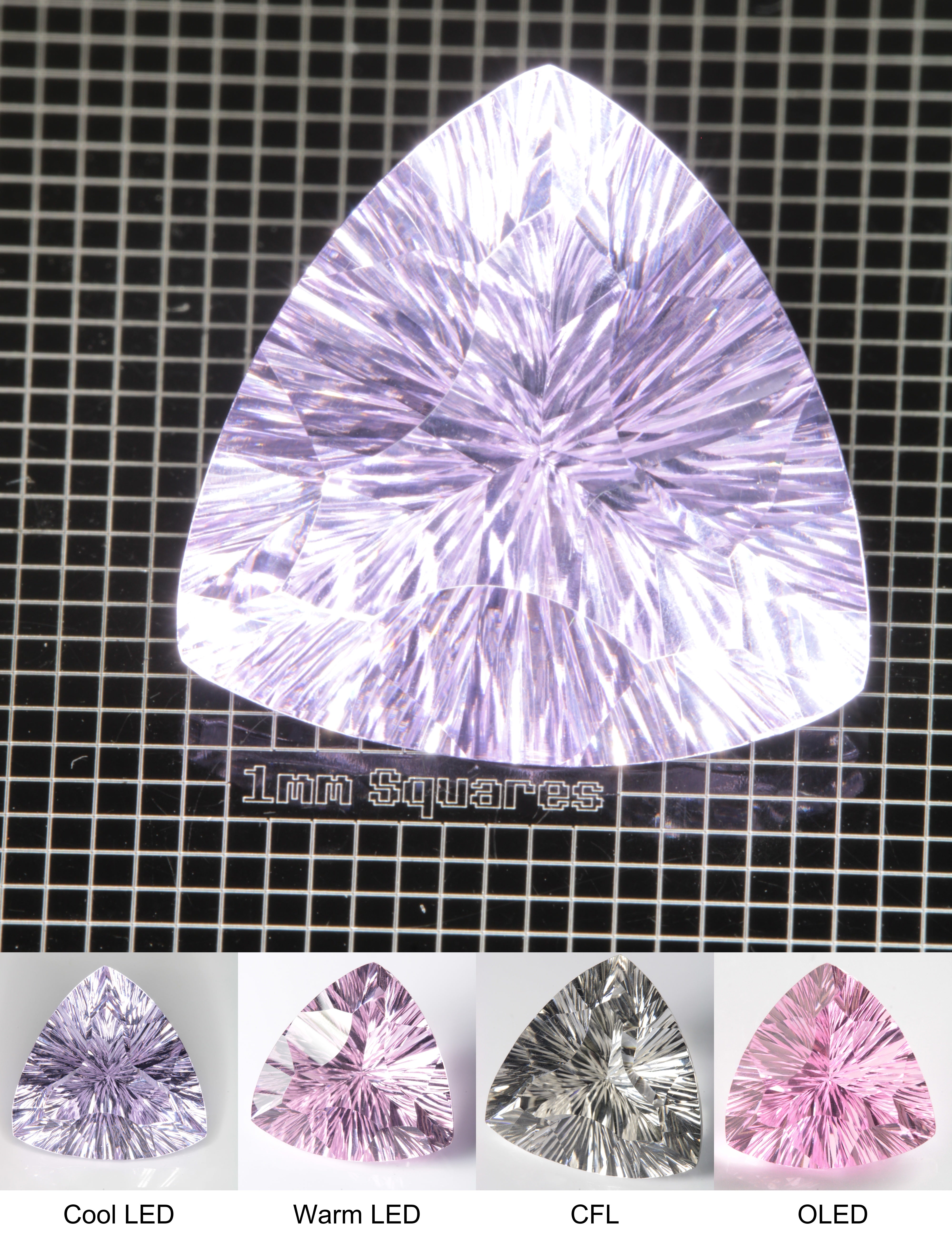 Faceted Nd:YAG Fantasy Trillion Gemstone