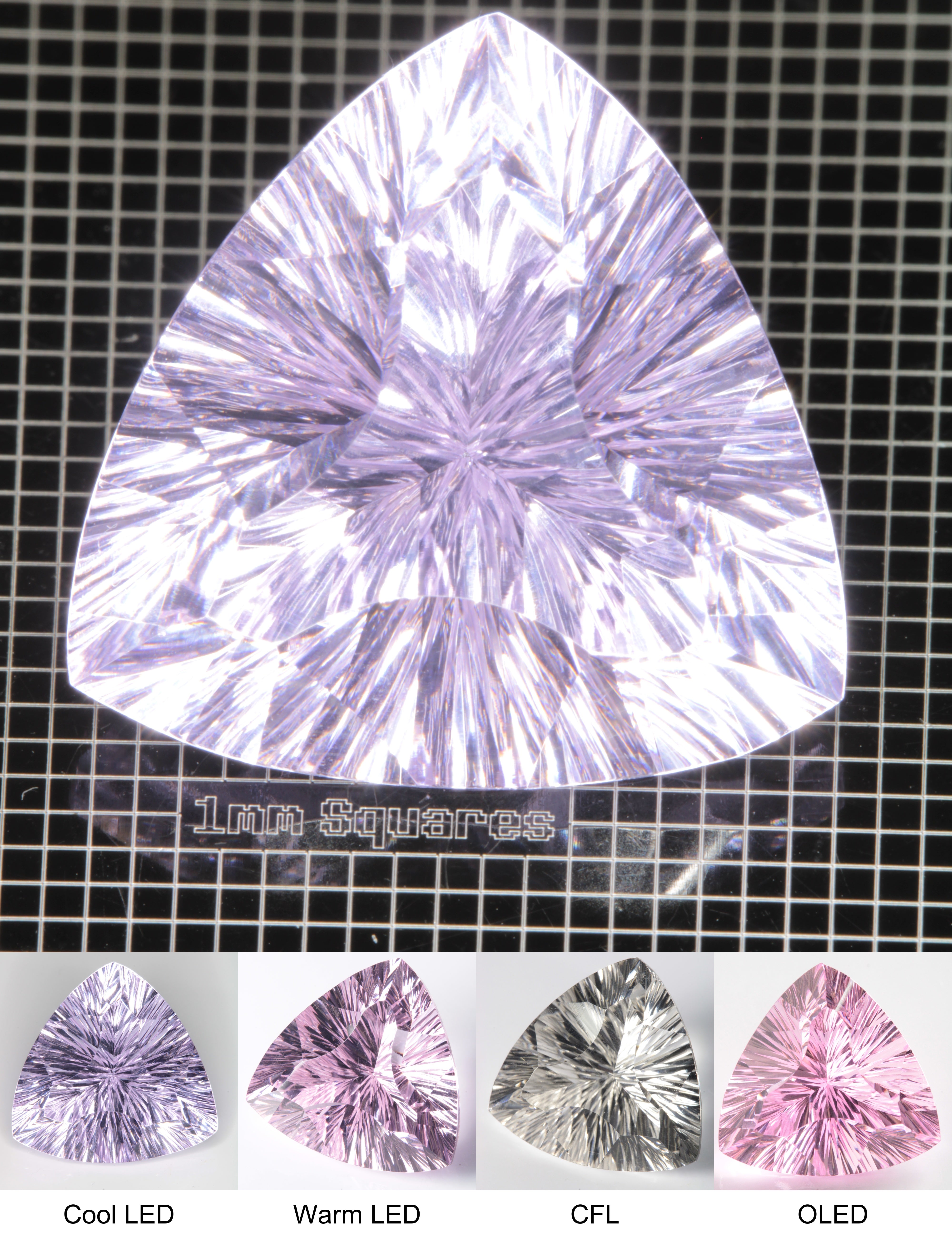 Faceted Nd:YAG Fantasy Trillion Gemstone