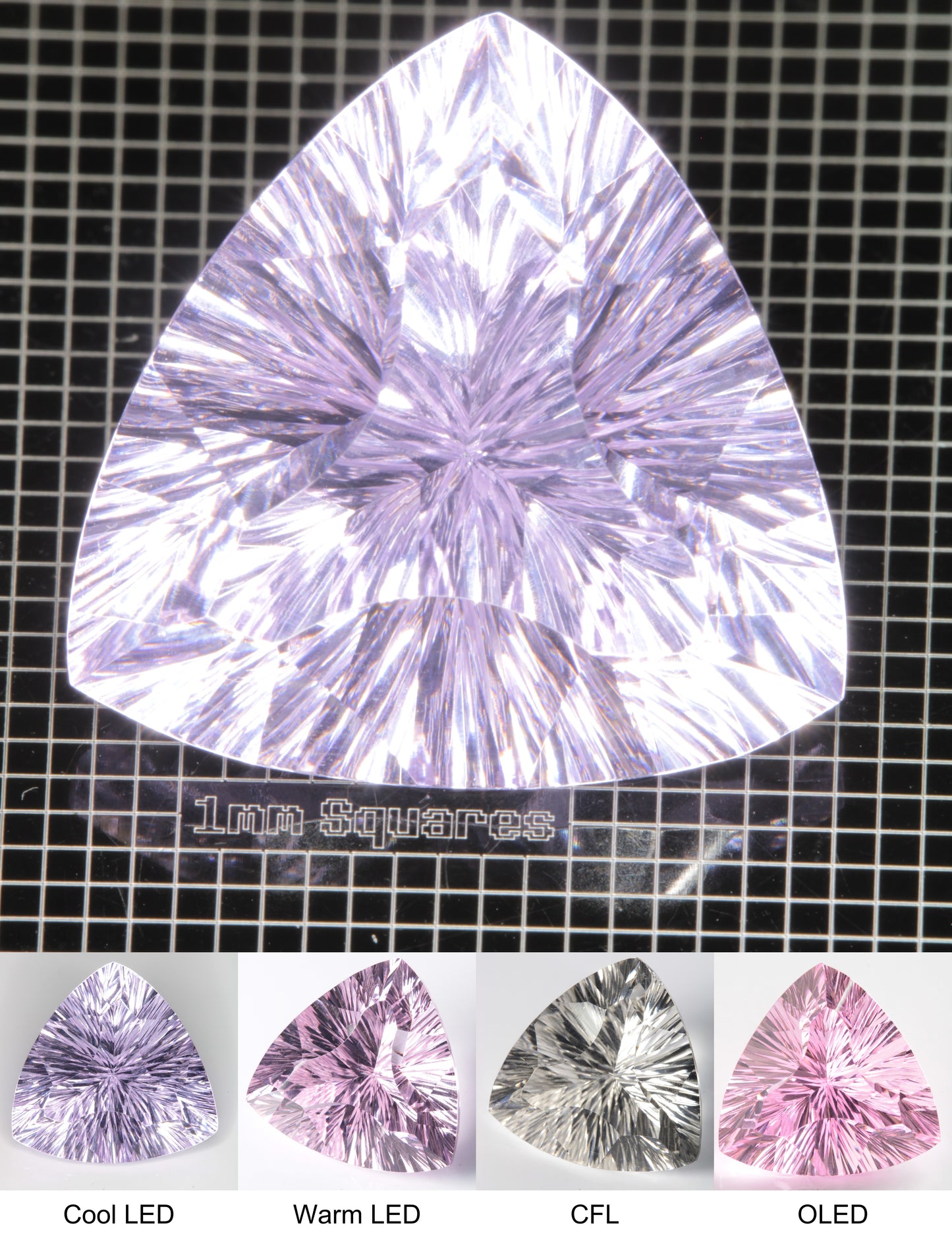 Faceted Nd:YAG Fantasy Trillion Gemstone